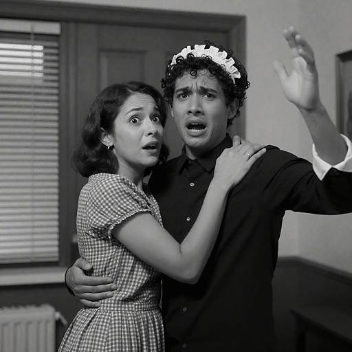 Intense Embrace: Emotions in Monochrome