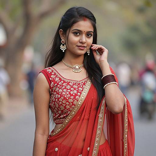 Realistic Pattu Lehenga Choli Design