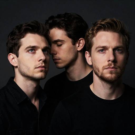 Serious Portrait of Three Men