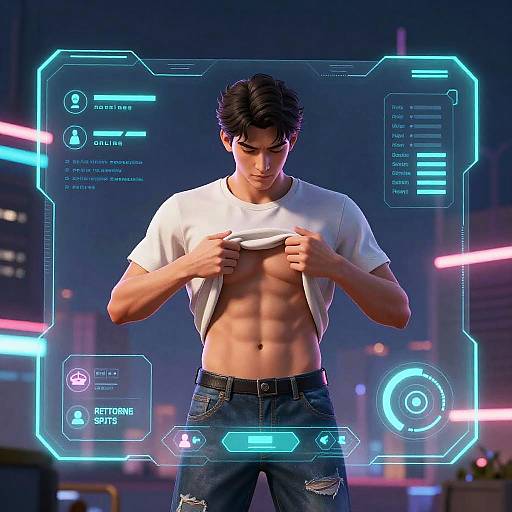 Futuristic Virtual Avatar Undressing