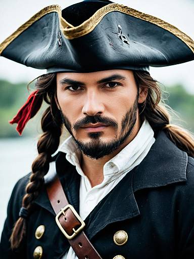 Young Male Pirate Upper Body Portrait