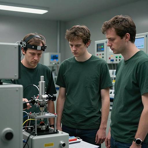 Mysterious Men in Laboratory Setting