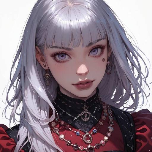 Bold Woman with Silver Hair and Style