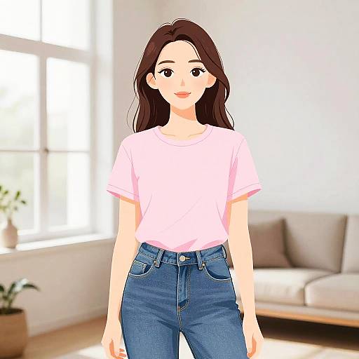 Casual Chic Woman in Light-Filled Room