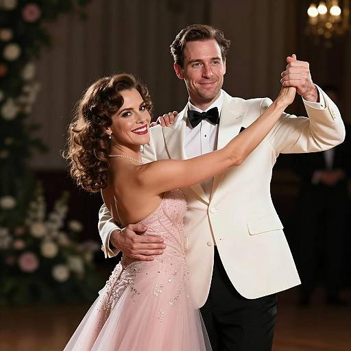 Romantic Couple Dancing in Elegance