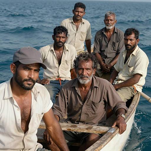 Dynamic Group Portrait on Blue Ocean