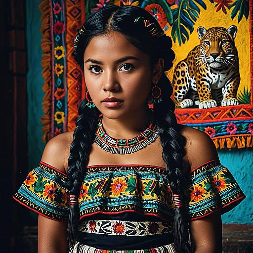 Portrait of a Young Mayan Girl