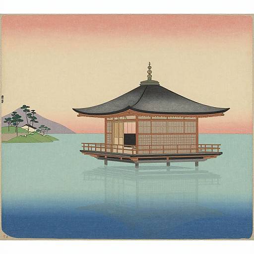 Ito Shinsui Floating Pavilion Art