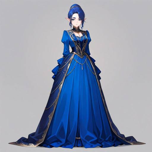 Elegant Slender Elf in Regency Gown Elegant Slender Elf in Regency Gown