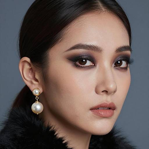 Elegant Portrait of a Smoky-Eyed Woman