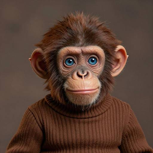 Realistic Baby Chimpanzee in Dobby Costume