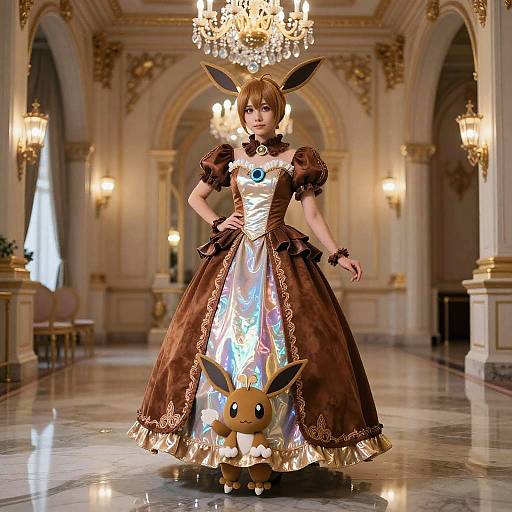 Iridescent Diancie Cosplay in Palace