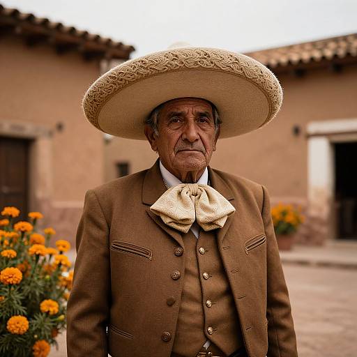 Portrait of Elderly Mexican Charro