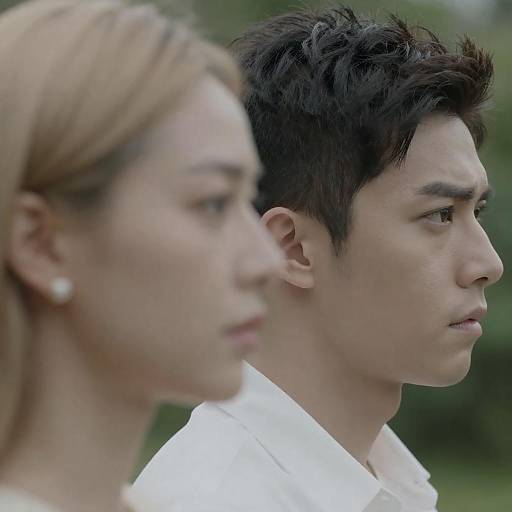 Intense Profile Portrait of a Couple