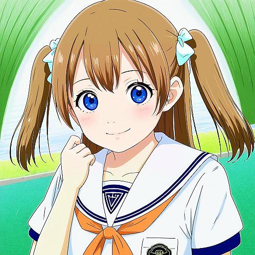 Illustration of Mukaido manaka, nagi no asukara in the style of Paragasu (parags112)