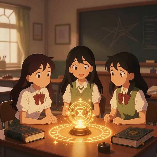 Magical School Tween Girls Anime