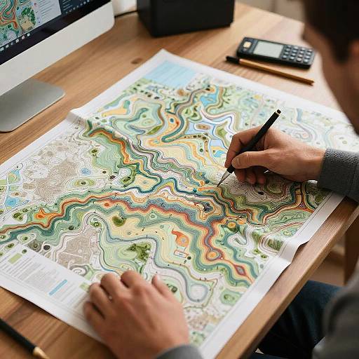 Intricate Topo Map Maker Scene