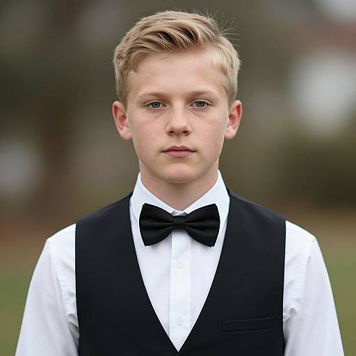 Realistic Semi-Formal Blonde Male Portrait
