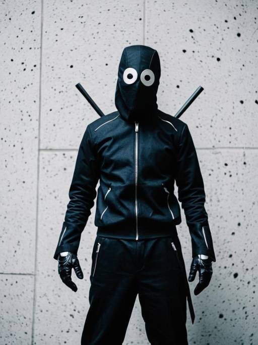 Minimalist Stickman Costume Editorial Photo