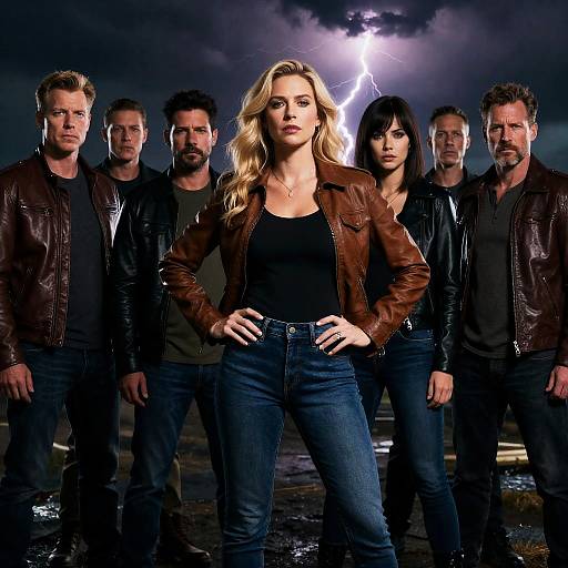 Dramatic Stormy Gathering with Lightning