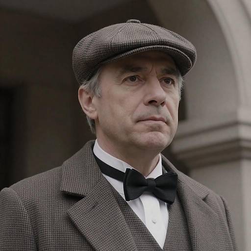 Middle-Aged Man in Checkered Outfit