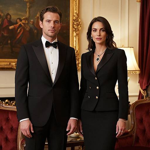 Elegant Couple in Sophisticated Setting