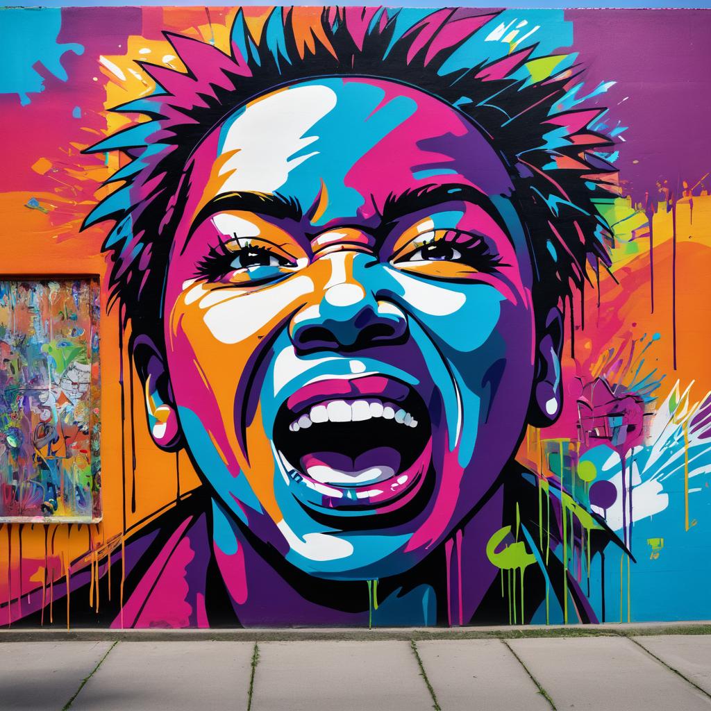 Vibrant Graffiti: Joy and Anger Themes