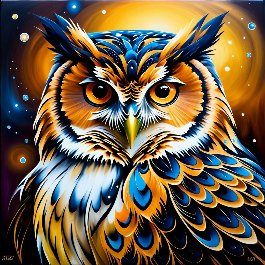 Award Winning Owl Oil Painting Masterpiece