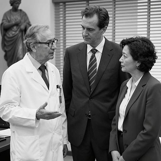 Black and White Group Portrait in Lab Setting