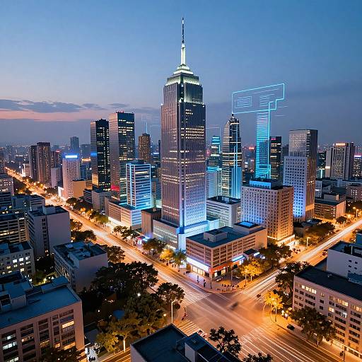 Futuristic 3D Cityscape AI Rendering