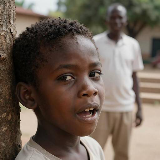 Emotional Portrait of a Young Boy