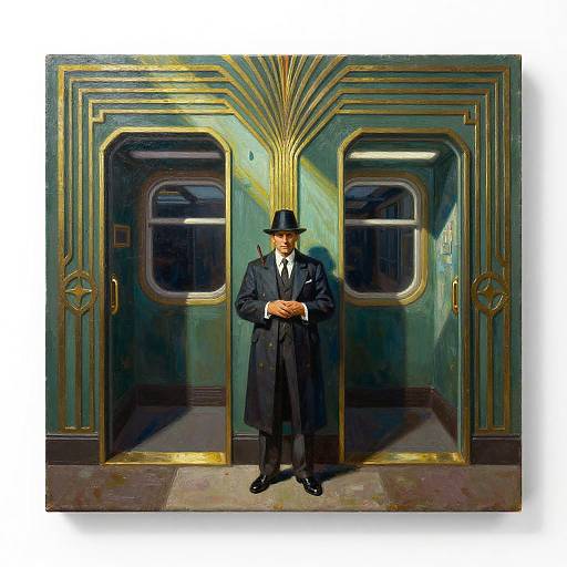 Art Deco Subway Warden Scene