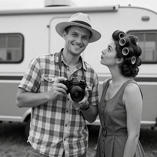 Romantic Black-and-White Vintage Photography