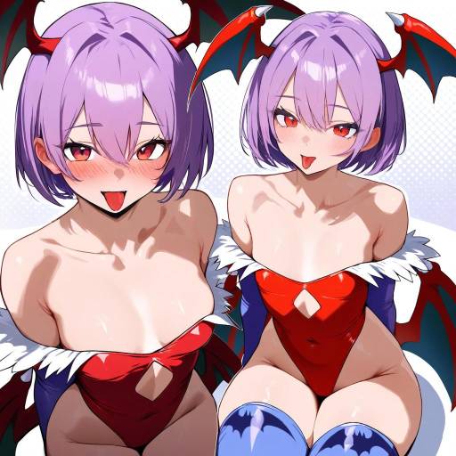 Demon Girl with Bat Wings Art