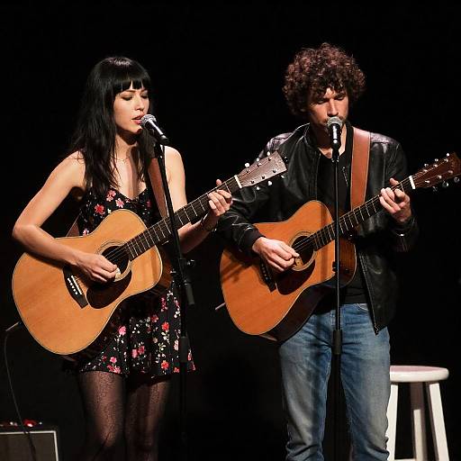 Dynamic Duo of Musicians on Stage