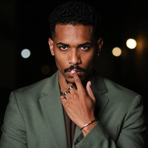 Intense Portrait of a Stylish Man