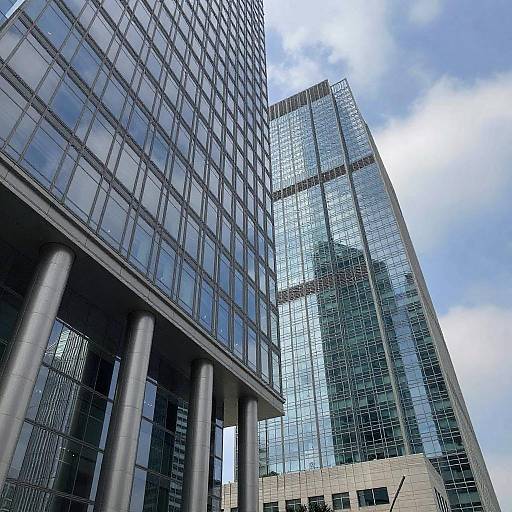 Dynamic Low Angle of Modern Skyscrapers