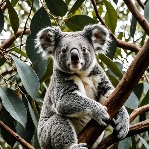 Hyper-Realistic Koala on Oak Branch Hyper-Realistic Koala on Oak Branch