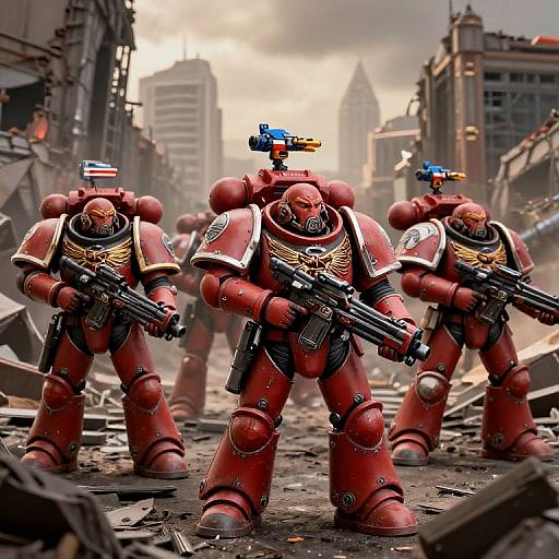 Warhammer 40k Space Marines in Ruins