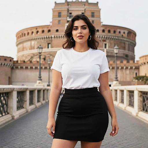 Curvy Woman at Ponte Sant'Angelo