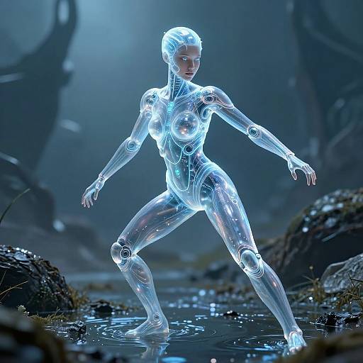 Bioluminescent Bioengineered Cyborg Warrior