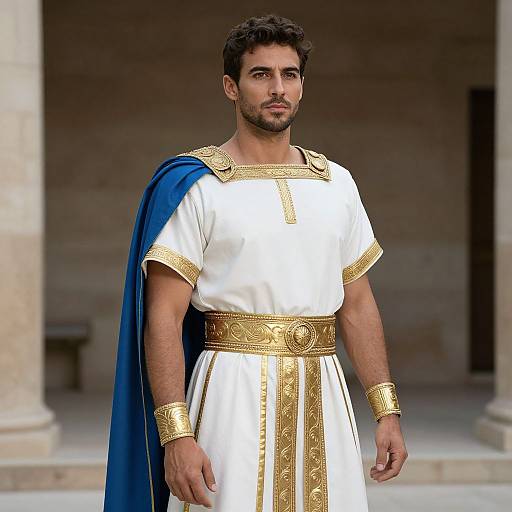 Ancient Greek Male Costume with Cape