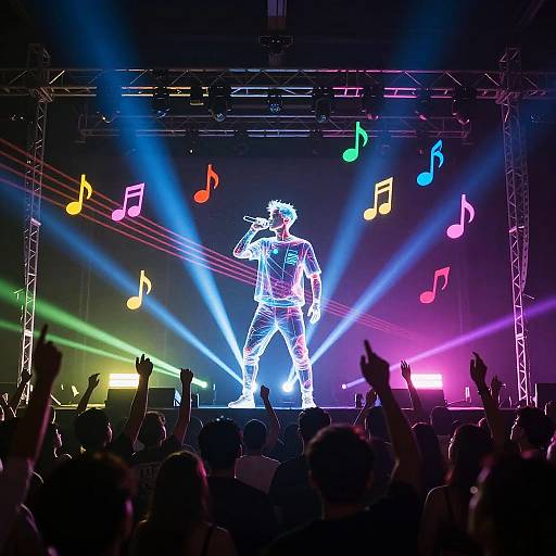 Futuristic Holotone Synthwave Concert