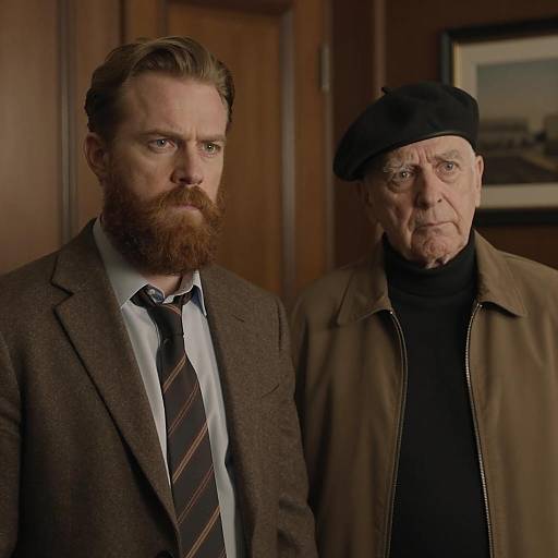 Intimate Portrait of Two Men in Shadows