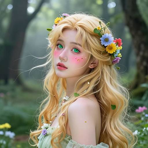 Fairy Tale Princess in Enchanted Forest