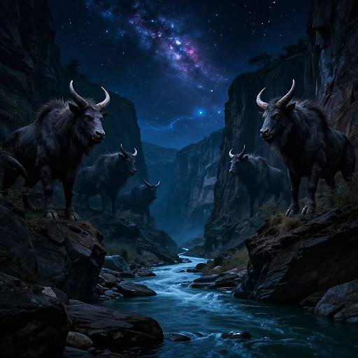 Eerie Cosmic Minotaur Canyon