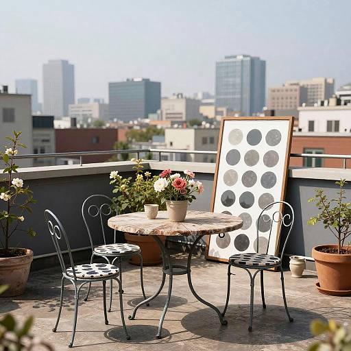 Trash Polka Art at Rustic Garden