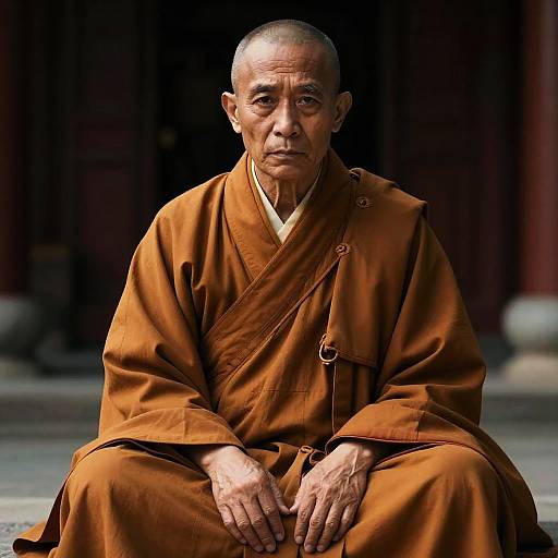 Dramatic Half Body Monk Portrait in UHD