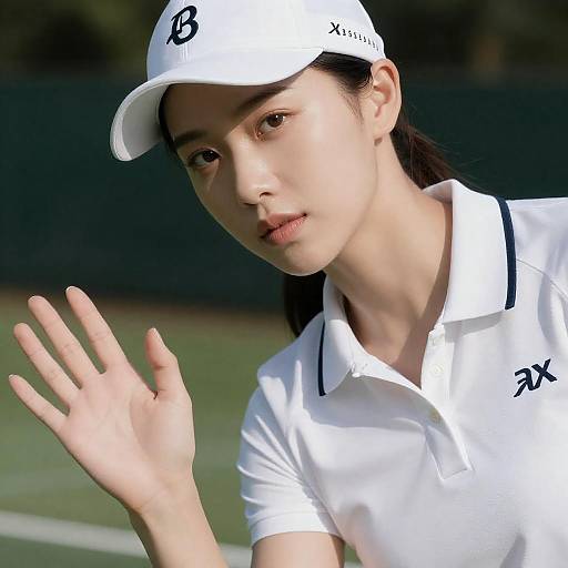 Cinematic Night Golf Portrait in White