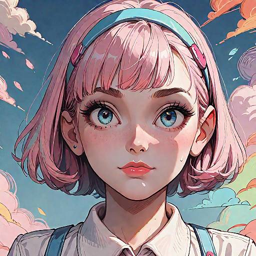 Safe Anime Screencap Upper Body Portrait